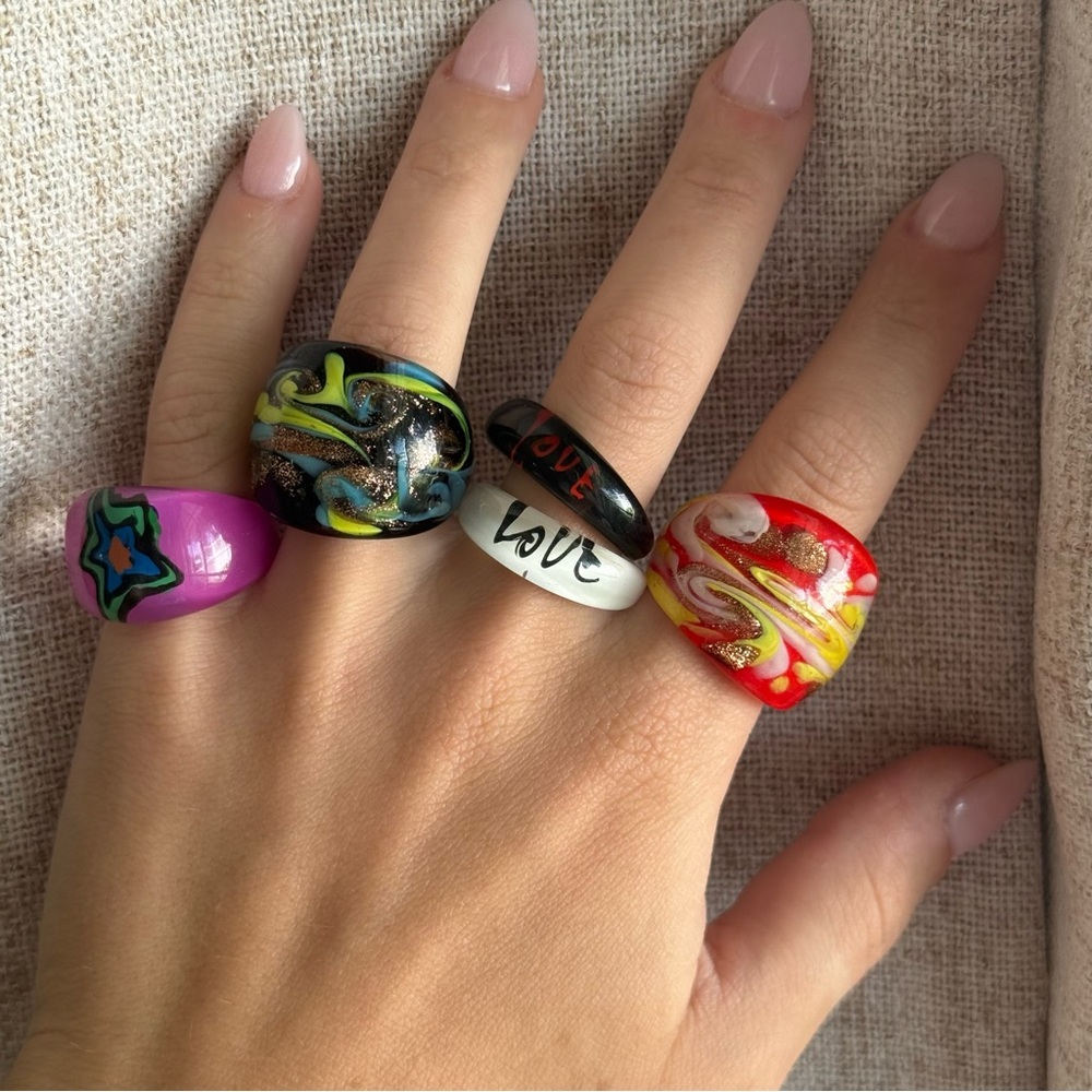 Vintage Acrylic Rings
